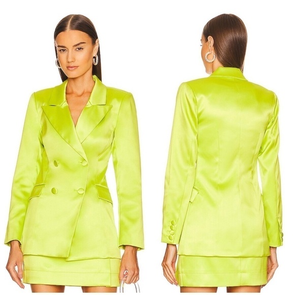 Michael Costello x REVOLVE Marissa Blazer in Neon Green - Picture 1 of 11